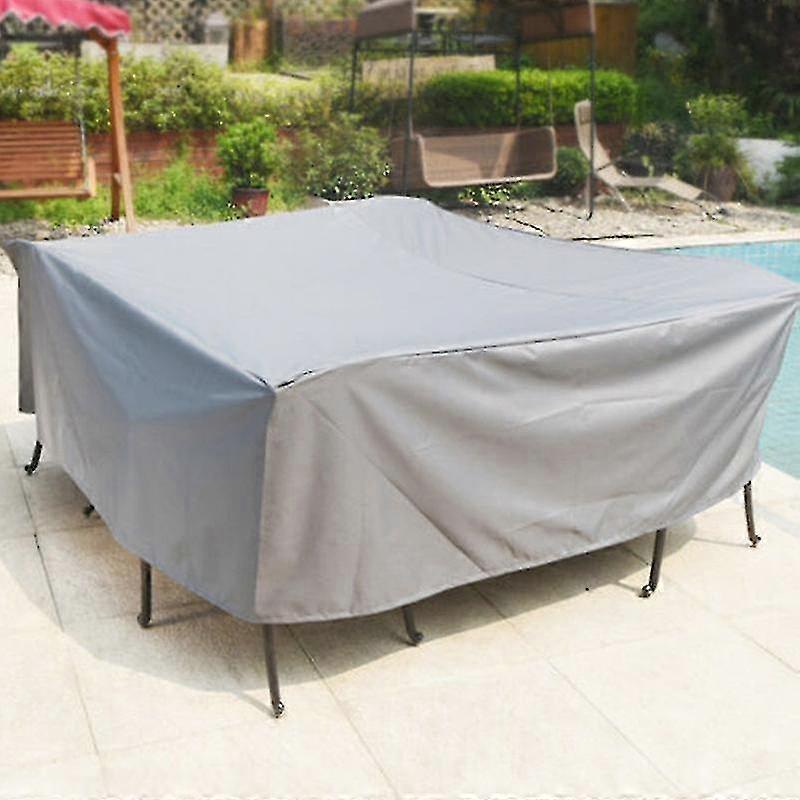 Impermeabile Mobili da esterno Copertura a prova di polvere Copertura per tutti gli usi Giardino Patio Rattan Sedia da tavolo Divano Pioggia Neve Custodia protettiva, 126 * 126 * 74 cm Scrollsqy