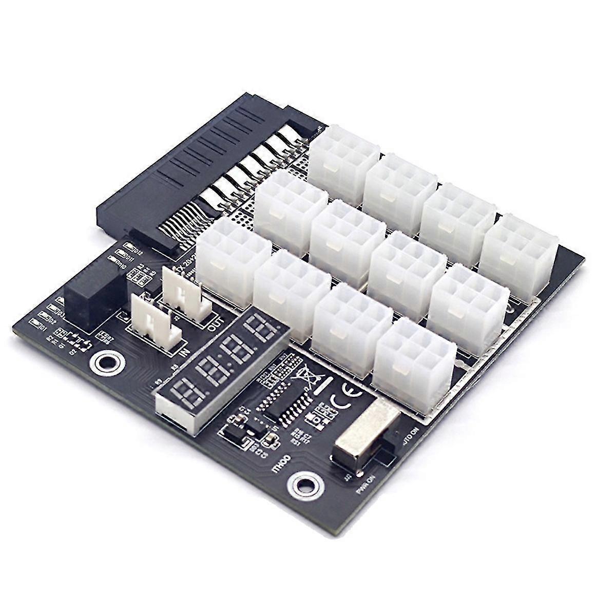 Suitable For Server Supply 2200w To 6p Mining Graphics Card Board 20+28pin To 12 6pin Adapter Board