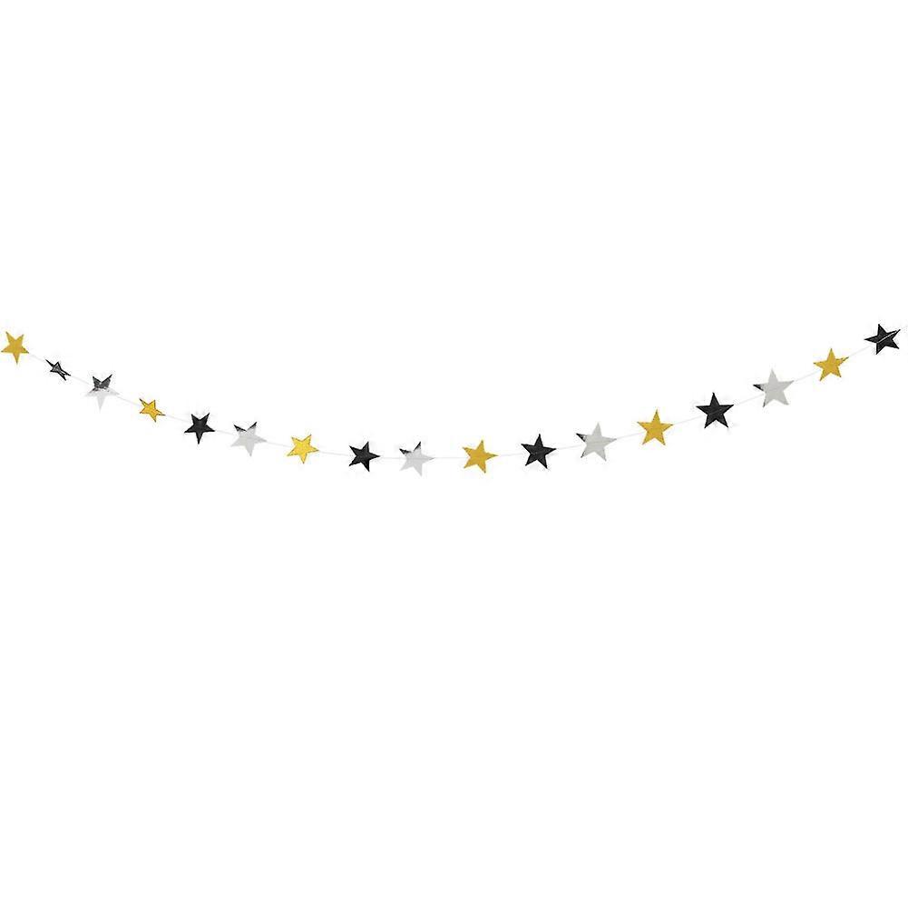 4m Glitter Stars Garland Ornament Hanging Banner Bunting Graduation Party Decor