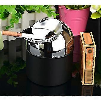 EXHUMKY Runder Metallener Zigarettenaschenbecher mit Deckel Rauchfreier Winddichter Dreh Aschenbecher aus Eisen für Wohnzimmer und Innenbereich Stilvolles Design EXHUMKY Runder Metallener Zigarettenaschenbecher mit Deckel Rauchfreier Winddichter Dreh Aschenbecher aus Eisen für Wohnzimmer und Innenbereich Stilvolles Design