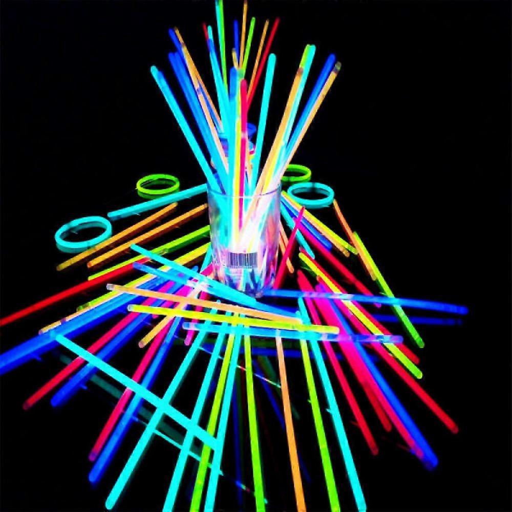 100-Pack Glow Stick Bracelets, Glowing Multi-Color