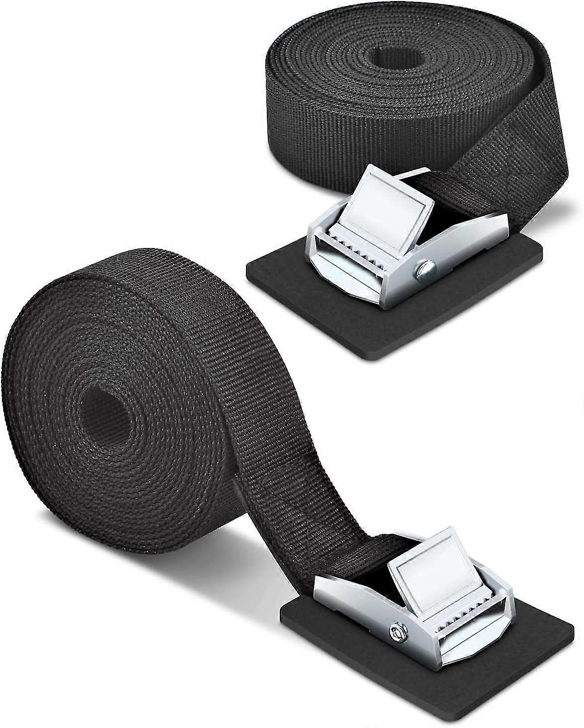 2 Lashing Straps 3m Robust With Padding, Tension Belts With Ratchet