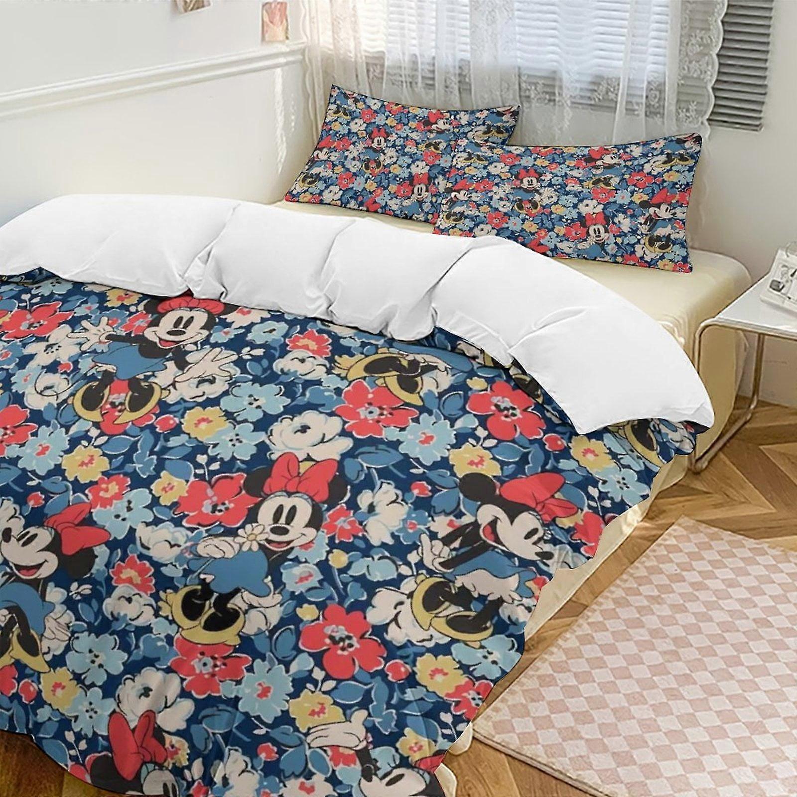 v4088  Bed Sheets Bedding Minnie MouseCartoon Collection 3-Piece Comforter Set, Personalized Bedding Decor for Kids And Teens  Bed Sheets  yuq4088