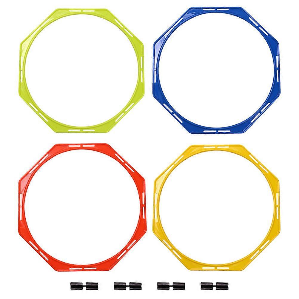 4Pcs Προπόνηση Agility Δαχτυλίδια Πολλαπλών Λειτουργιών Ποδόσφαιρο Προπόνηση Δαχτυλίδια Ποδόσφαιρο Άσκηση Ευκινησία Κύκλοι