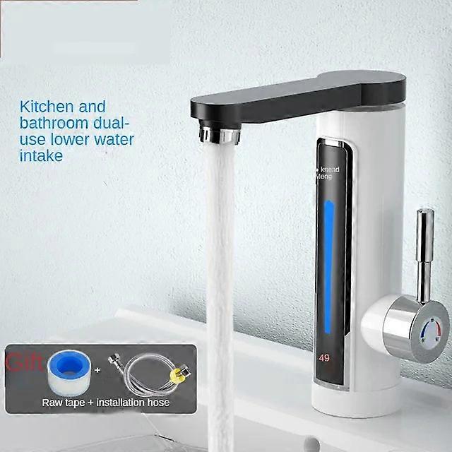 Electric Kitchen Instant Faucet Heater Hot Cold Dual-use Tankless Water Quickly Heating Tap With Led Display