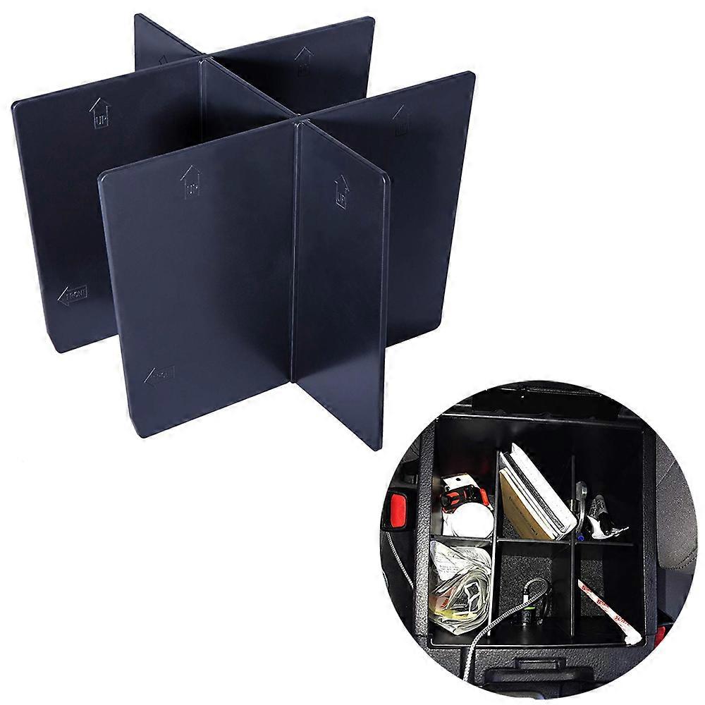 Center Console Organizer Insert ABS Black Materials dividers Armrest