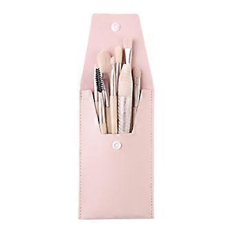 8Pcs Make Up Pinsel Kit mit Kunstfaserborsten Professionelles Pinselwerkzeug für Blush Foundation Lidschatten Augenbraue - Rosa, Reise