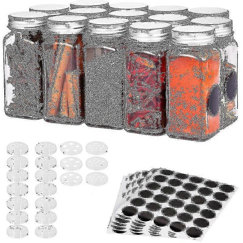 Garrafas quadradas de tempero de vidro potes de sal shaker com tampa