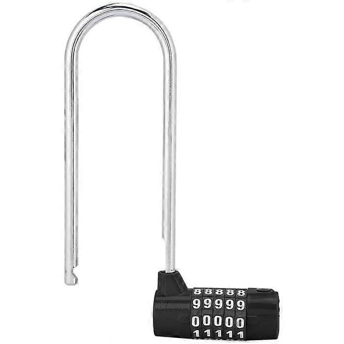 Code Lock Zinc Alloy U-Shaped Combination Password Code Padlock Black