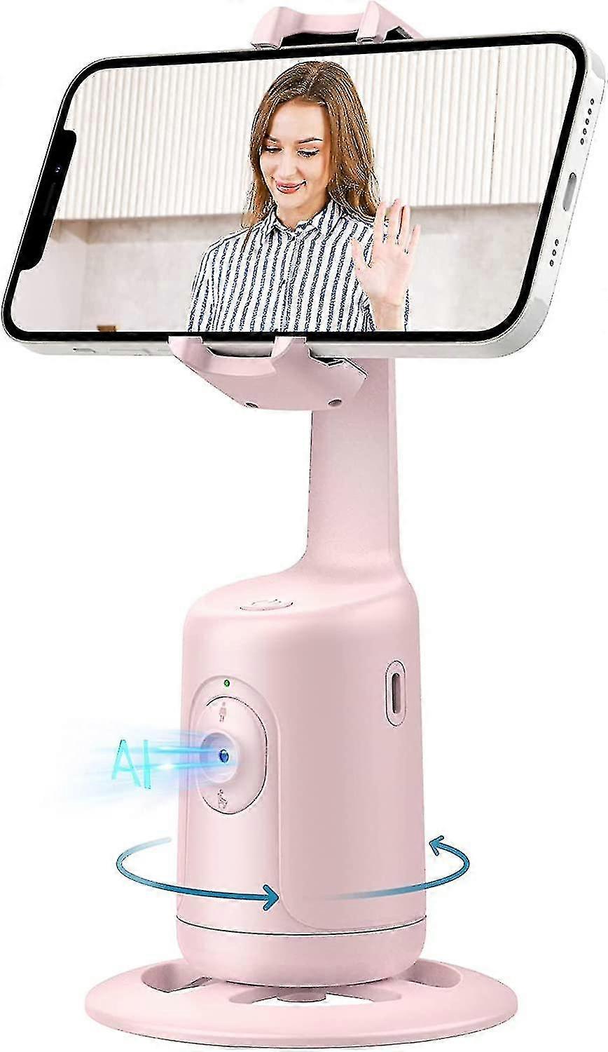 Auto Face Tracking Phone Holder, 360 Rotation Face Body Phone Camera Mount Smart Tracking Shooting Phone Holder For Live Vlog