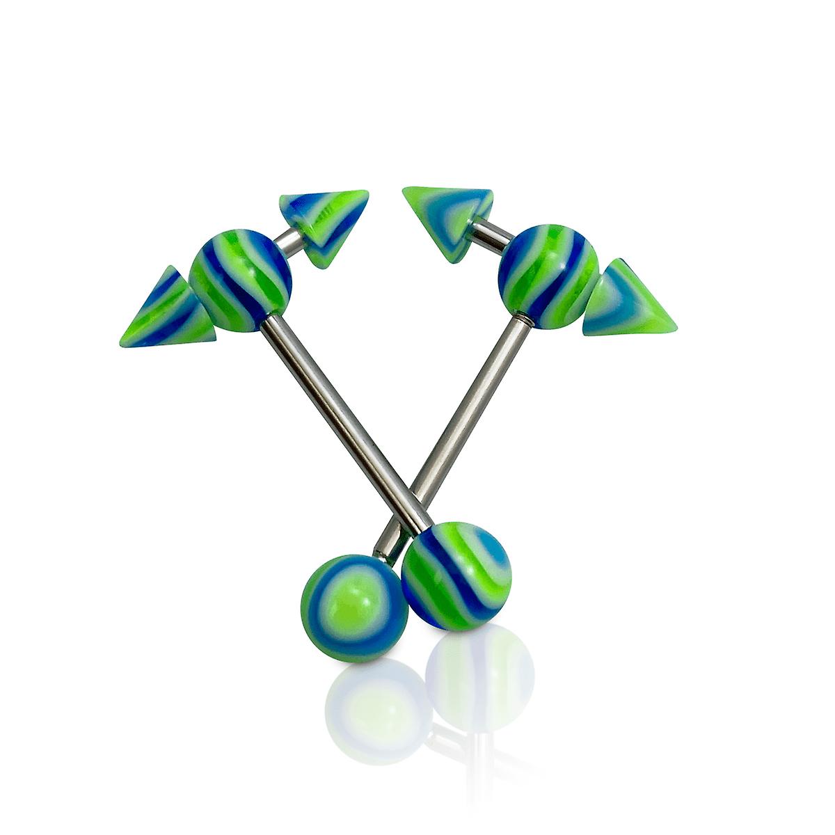 舌环，直杠铃，穿孔环 14 号 5/8 长度