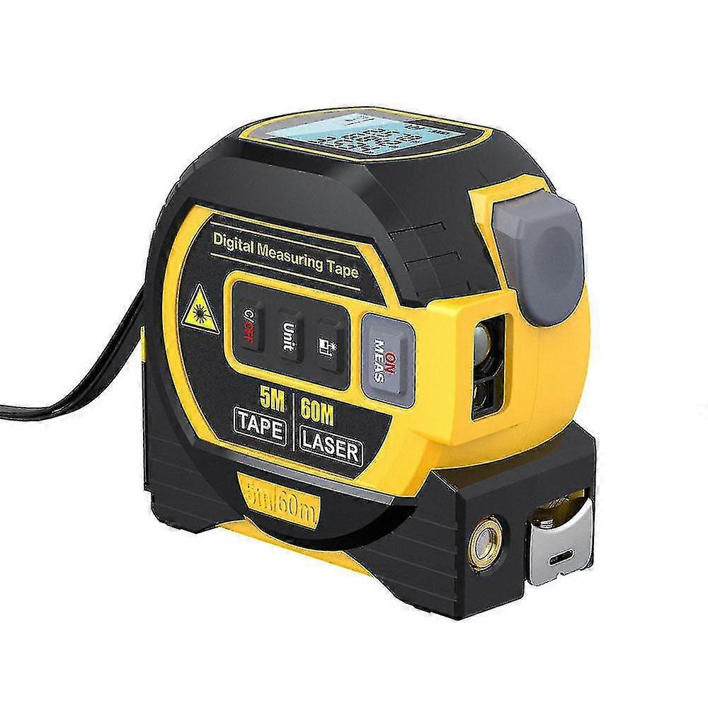 Télémètre laser 3en1 5m Tape Measure Ruler Lcd Display avec rétroéclairage Distance Mètre Bâtiment Appareil Surface Volumes Arpentage