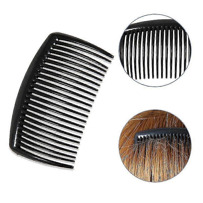 2 French Side Combs Large 2 Pack Curved Tortoise Shell Flexible Durable Cellulose Hair Combs, Strong