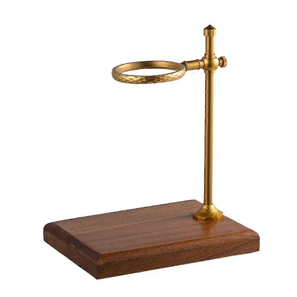 صب فوق صانع القهوة حامل قابل للتعديل مع حامل بالتنقيط قاعدة خشبية عتيقة