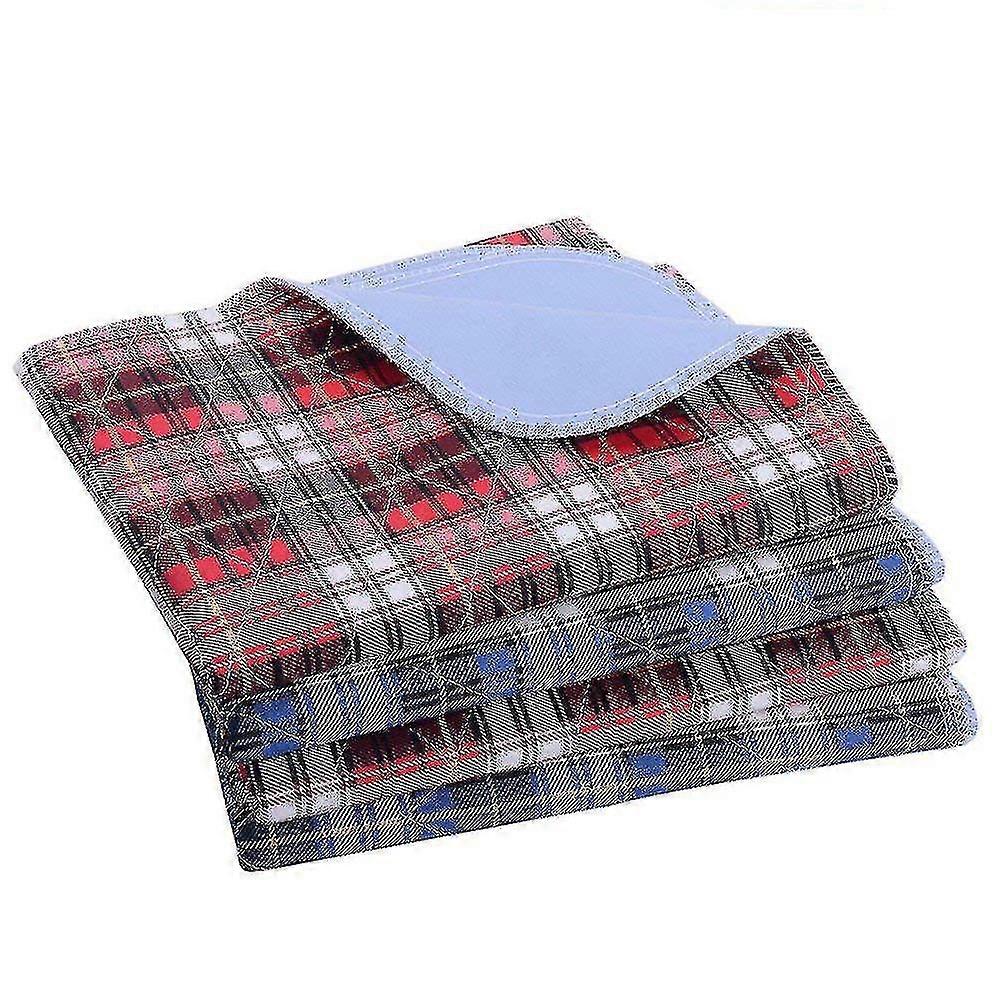 4 Pcs Reusable Washable Pee Pads For Dogs & Cats, Puppy Potty Training Pads,  Whelping Pads 24" X 36"