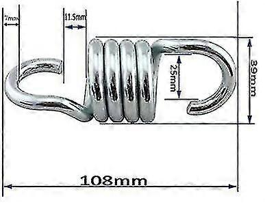 10 cm kraftig hängmatta, fjäder, verandagungor, fjäder, upphängningskrokar för boksäck, 2-pack