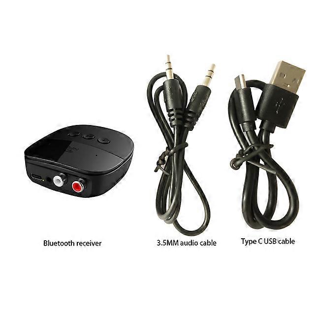 Bluetooth RCA Receiver Wireless Audio Receiver Bluetooth 5.2 Adapter Car Audio 3.5mm Jack Aux 2RCA Adapter for Smartphone Laptop