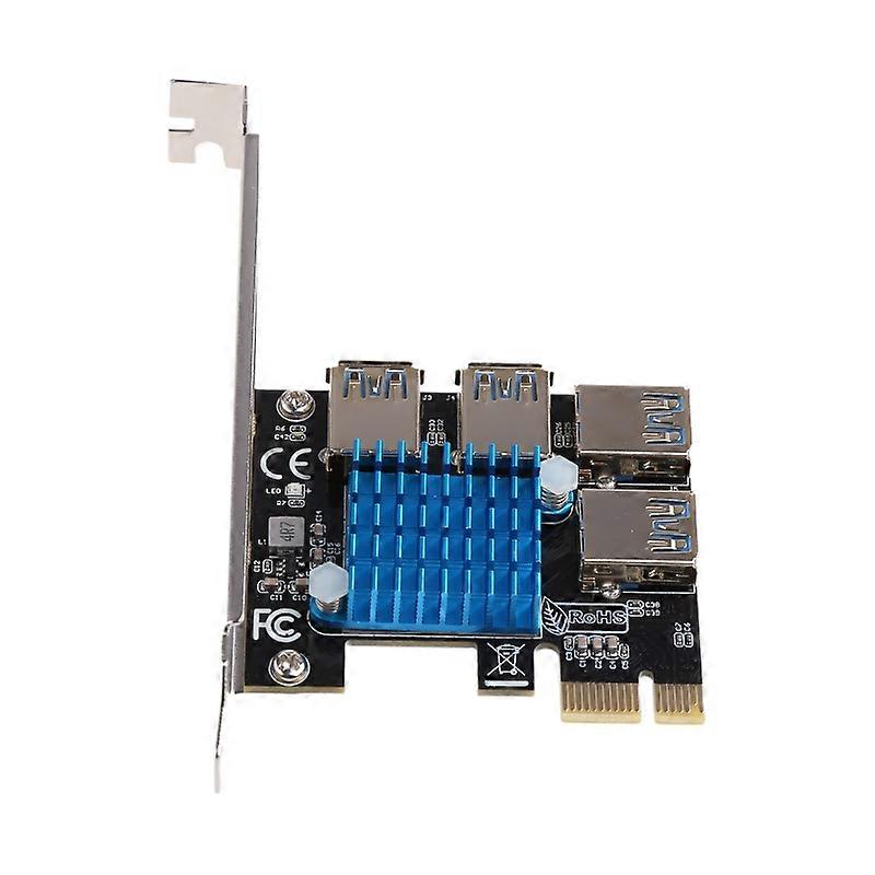 PCI-E Riser Board 1 to 4 GPU Extender Riser Card USB 3.0 GPU Adapter 16X Slots