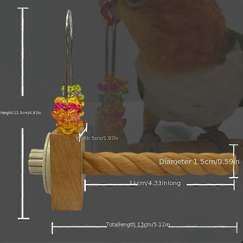 Parrot Toy Biting Puzzle Toy With Stand Pole, Bird Parrot Entertainment Development Intelligence Toy, Bird Cage Perch Stand Chewing Toy