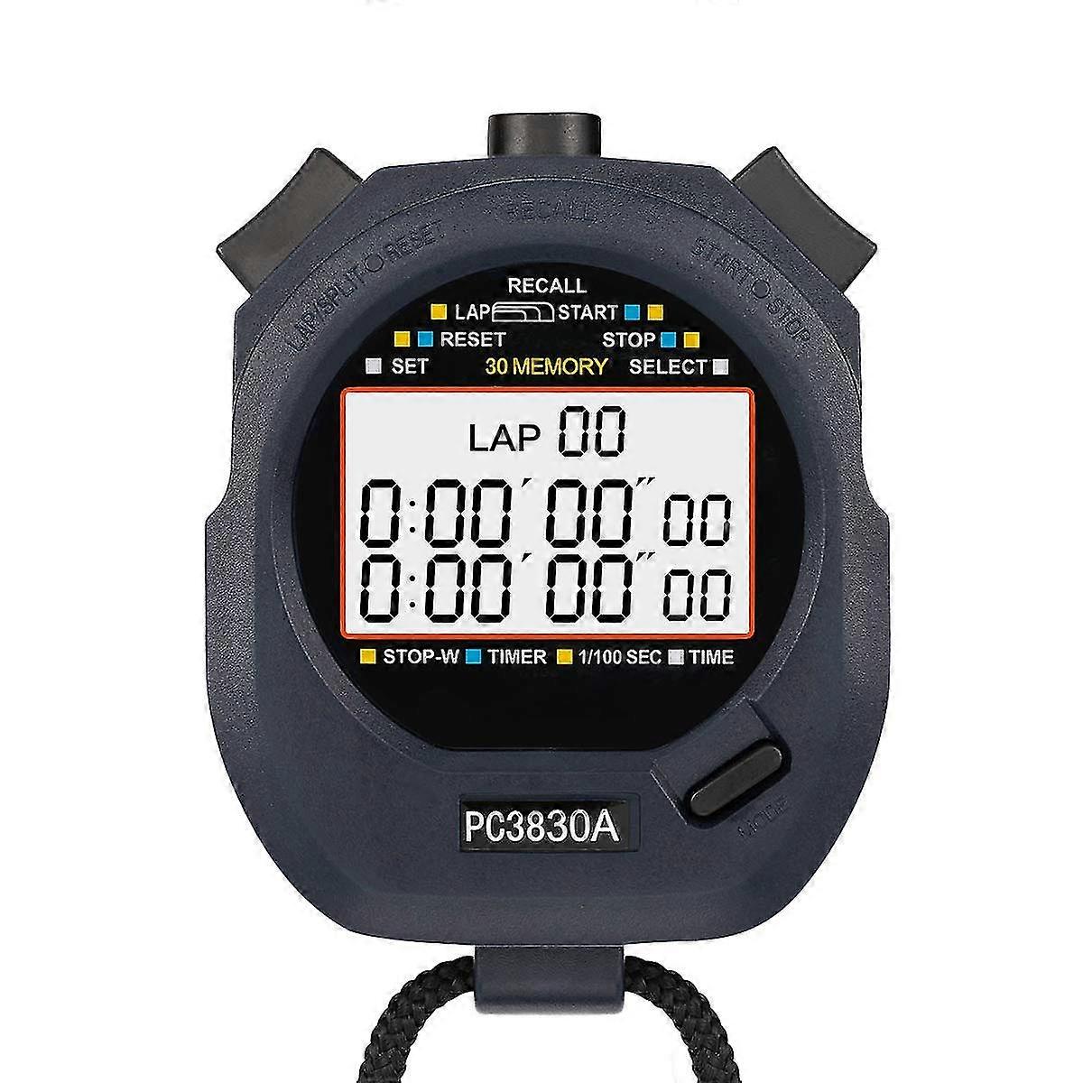 professional digital stopwatch timer, water resistant stop watch