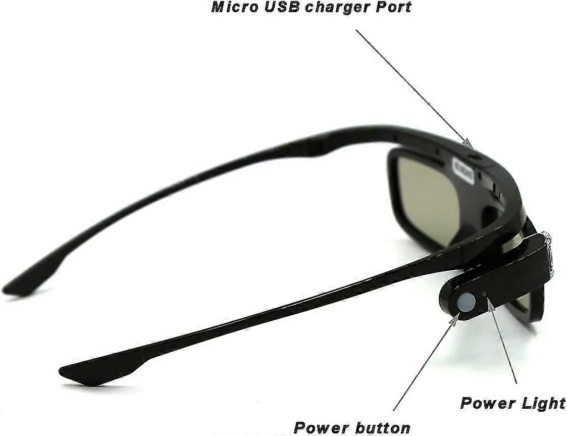 3d glasses, active shutter charging glasses, suitable for 3d dlp link projector