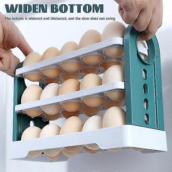 Reversible egg storage box, multi-layer egg holder, refrigerator egg box, 30 compartments Large capacity egg storage