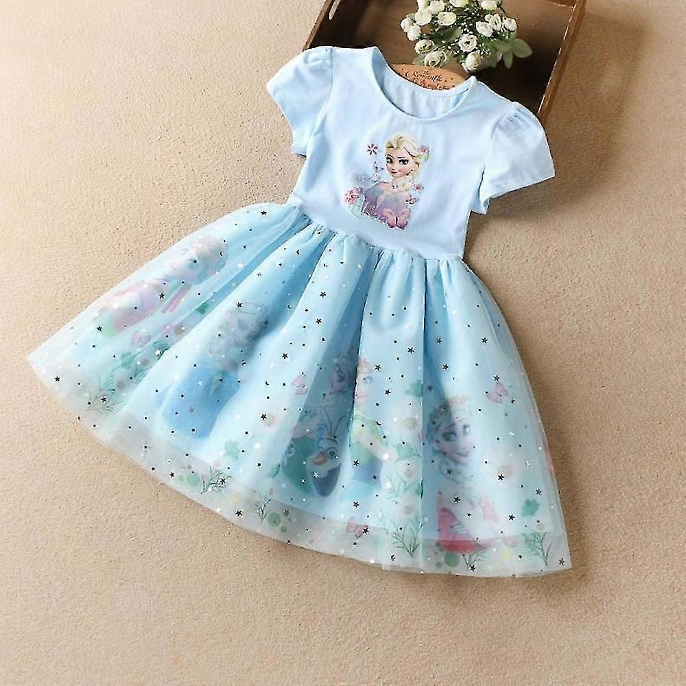 Robe d'anniversaire Elsa Frozen pour fille de 2 à 11 ans