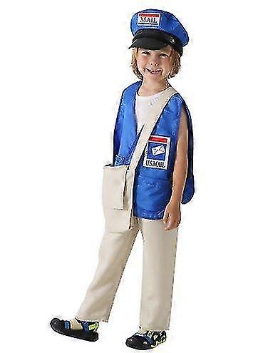 Nuovo costume da postino - Mr. Postman Costume - 3 pezzi Dress Up blu S