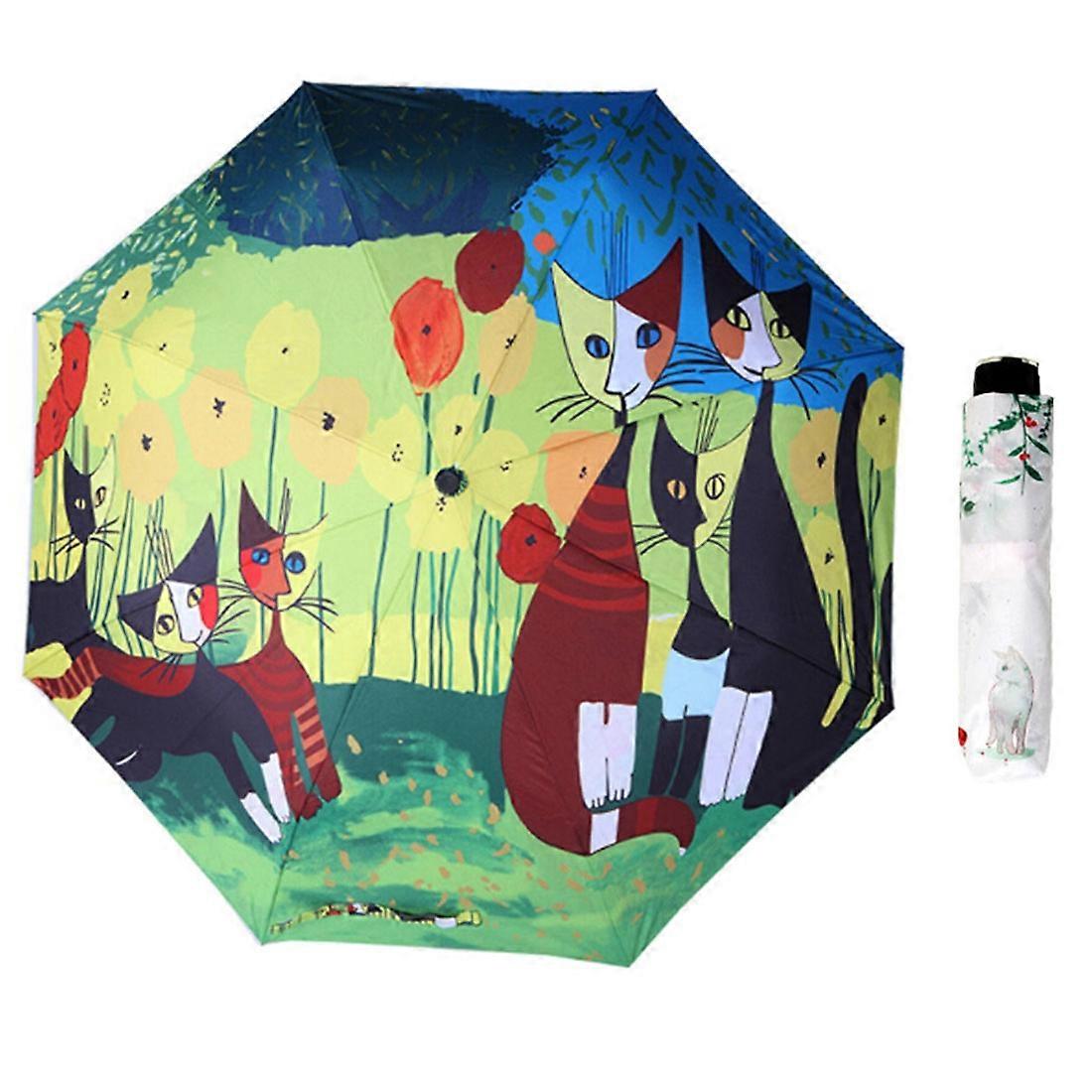 Three Fold Silver Tape Anti Ultraviolet Sunshade Umbrella