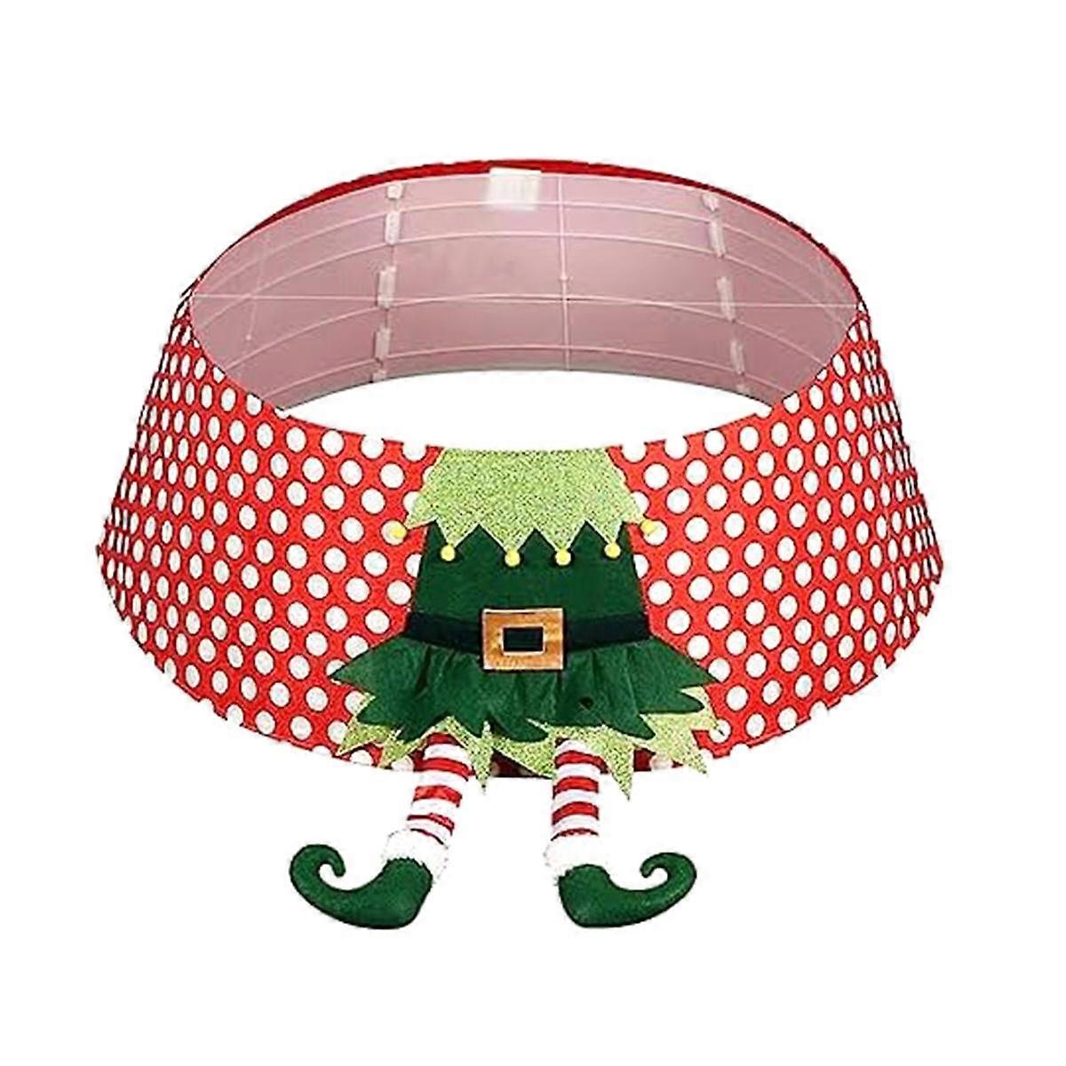 Tree Elf Collar with PC Boards Elf Leg Tree Ring Bottom Decoration Cute Tree Stand Cover