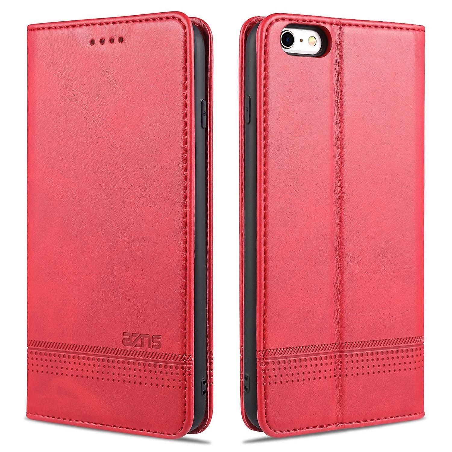 Magnetic Calf Texture Leather Case For iPhone 6 Plus