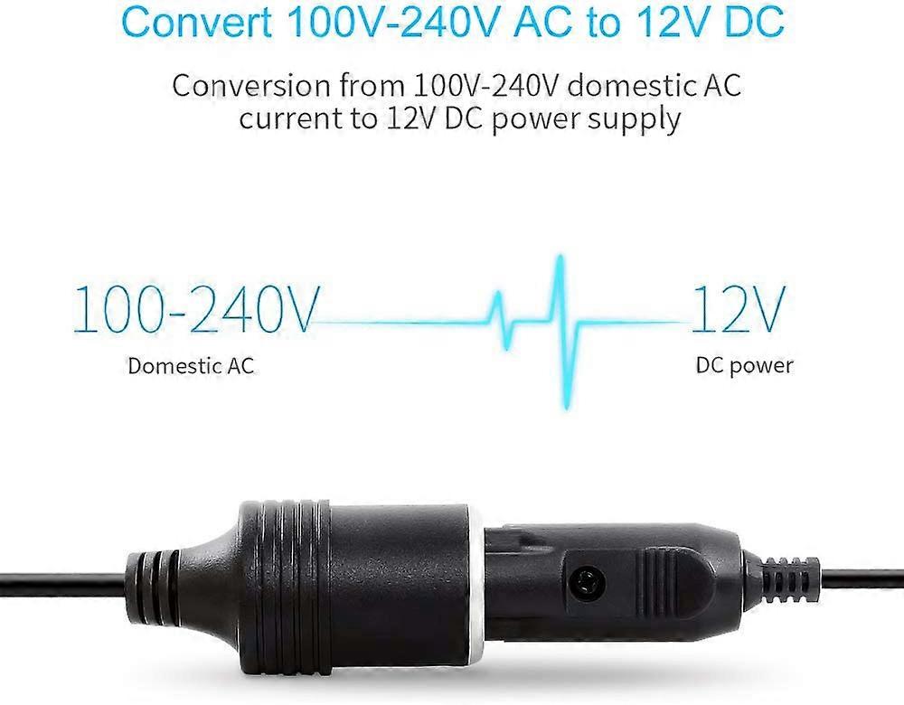 ZRUXE AC to DC 12V/10A 120W Adapter Converter Car Cigarette Lighter ...