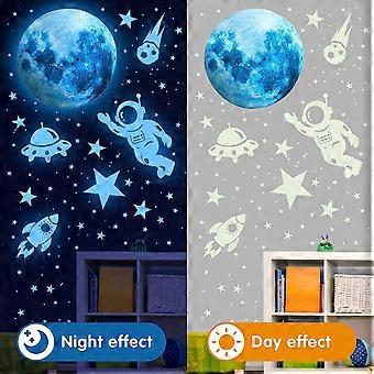 Glow In The Dark Stars & Planets Stickers – 289-Piece Galaxy Decals For Ceiling & Walls, Removable, Blue Glow - View #10