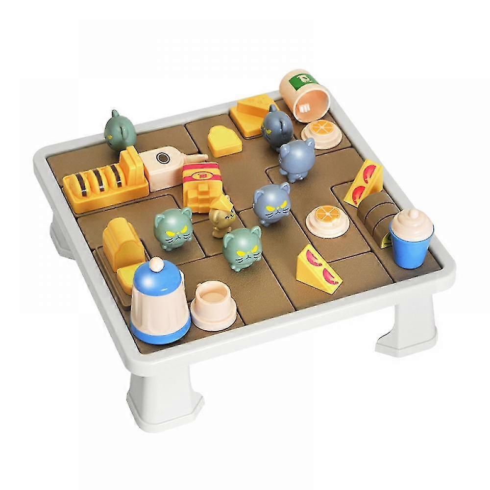 DIY Cat and Mouse Logic Game - Tabletop Puzzle Game for Children's Cognitive Development and Interactive Fun Parties