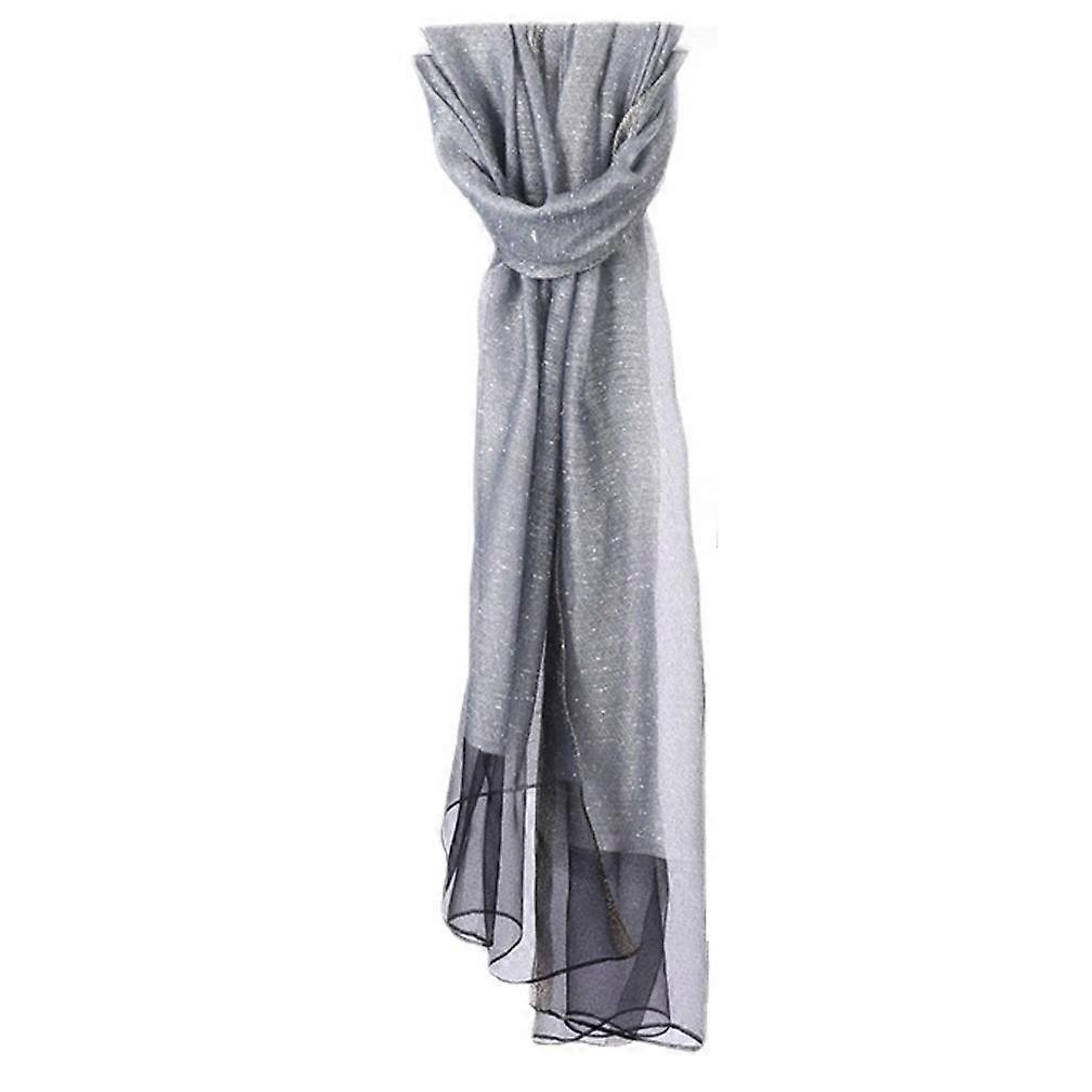 Long Keffiyeh Silky Scarf Neck Thin Wrap for Lady
