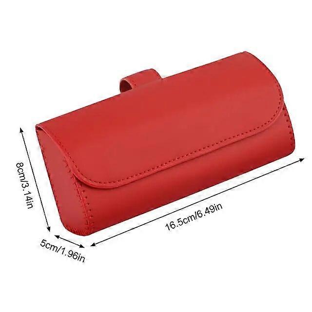 Car Interior Car Sun Visor Glasses Box Auto Sunglasses Holder Clip PU Leather Eyeglasses Case For Car Interior Sunglass  Organize