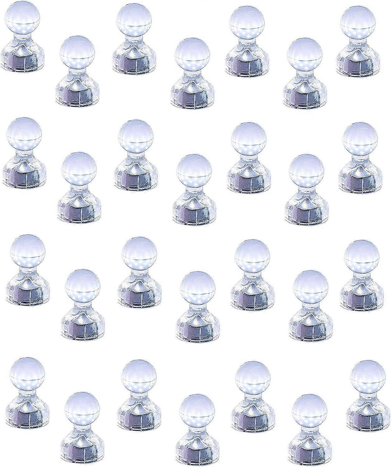 White Push Pin Magnets, 28 Pack Strong Magnetic Push Pins, perfect magnets for whiteboards, fridges, maps and calendars.