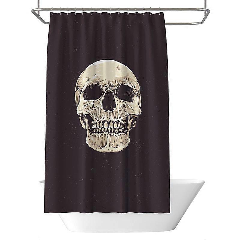 Skull Pattern Waterproof Shower Curtain 180x180cm