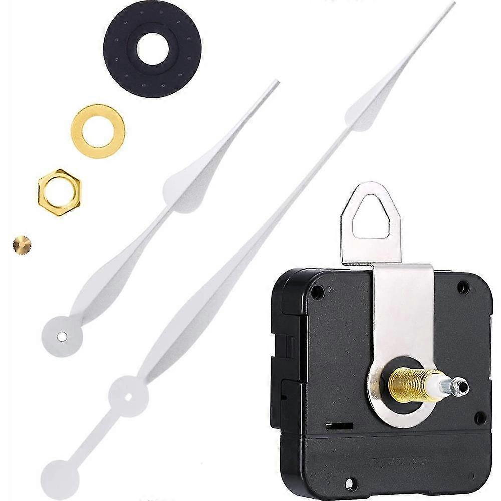 High Torque Long Shaft Clock Movement Mechanism With 12 Inch Long Spade Hands (black) RQT
