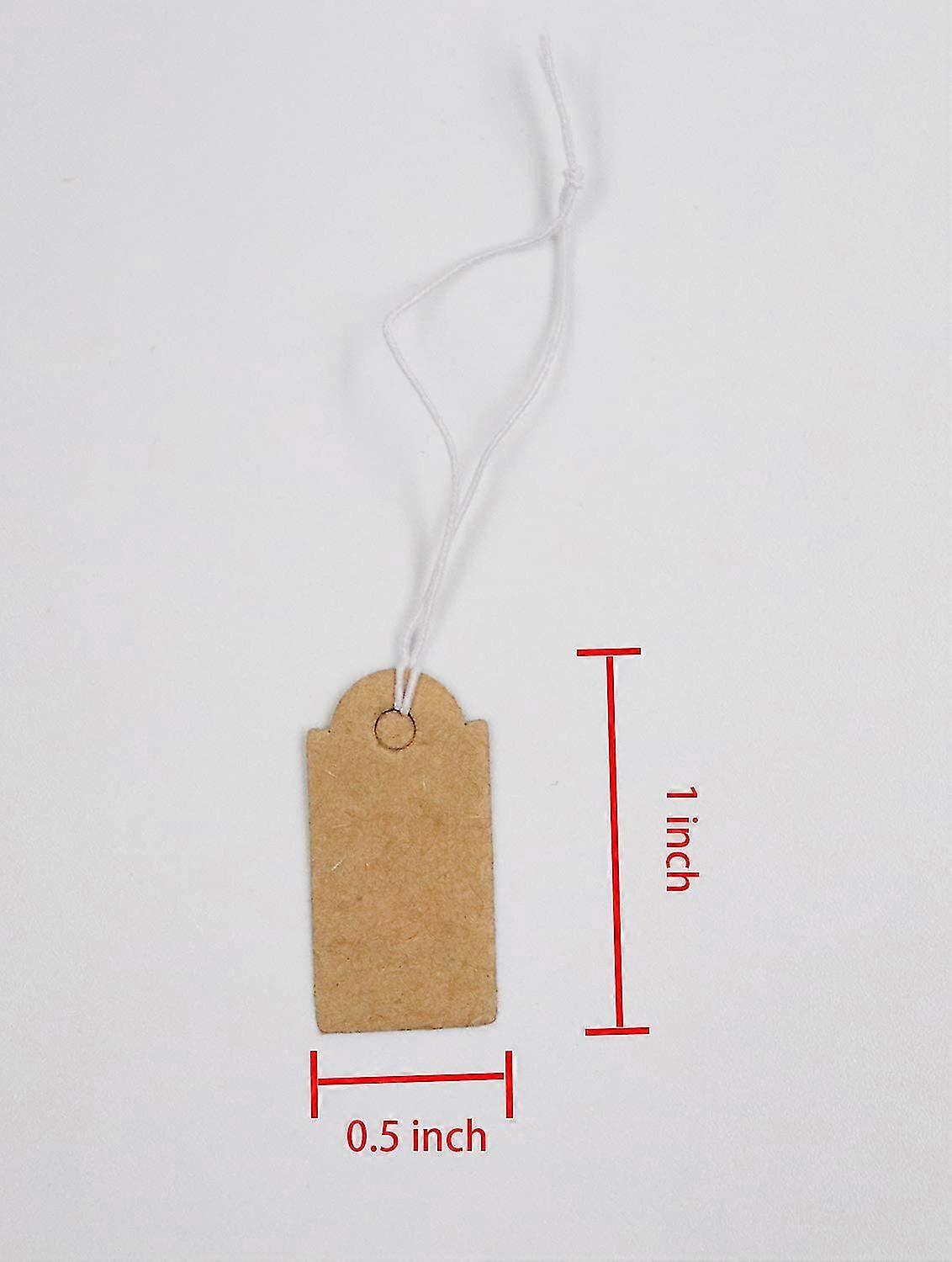 100 Pcs Display Tags With Hanging String Mini Writable Blank Label Display Tags For Jewelry Store Price Marking Ornament
