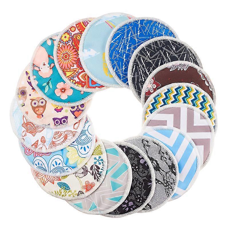 10 Washable Organic Bamboo Nursing Pads, Maternity Nursing Pads, Nipple Protectors (Random Color)