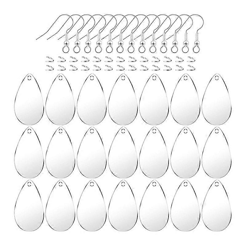 Earrings Making Kit Included 48Pcs Acrylic Teardrop Pendants with Earring Hooks