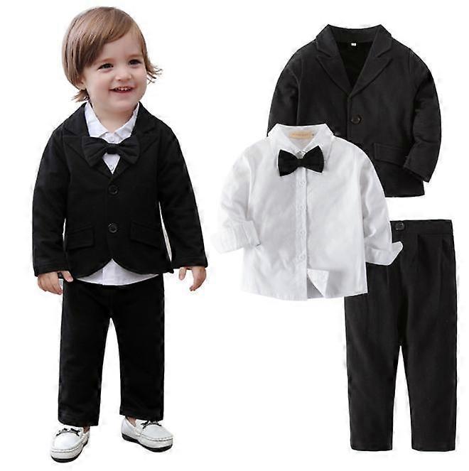 Baby Boys 4-Piece Tuxedo με πουκάμισο, παπιγιόν, σακάκι και παντελόνι