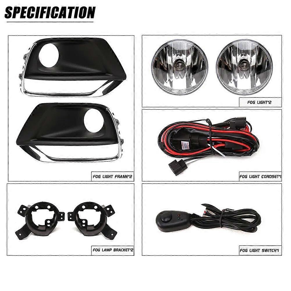 Front Bumper Fog Lamp Upgrade Kit FOR Chevrolet TRAX TRACKER 2017-2018 Version Additional Foglight Set Switch + Wiring