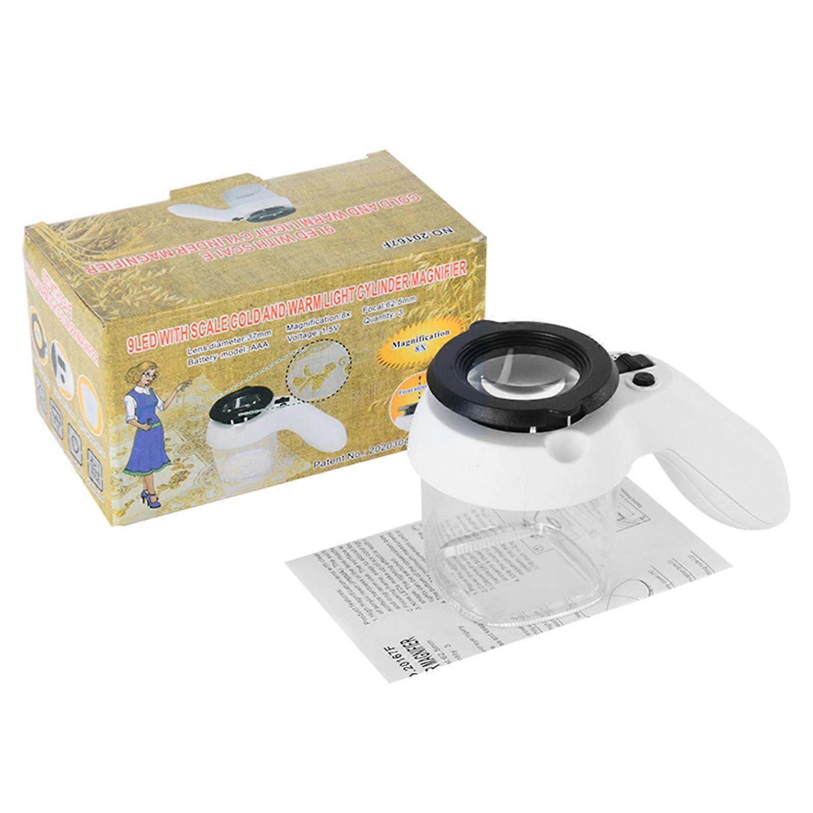 Bug Viewer Bug Magnifier Container 9 LED & Håndtag Videnskab Bug Magnifier Gave