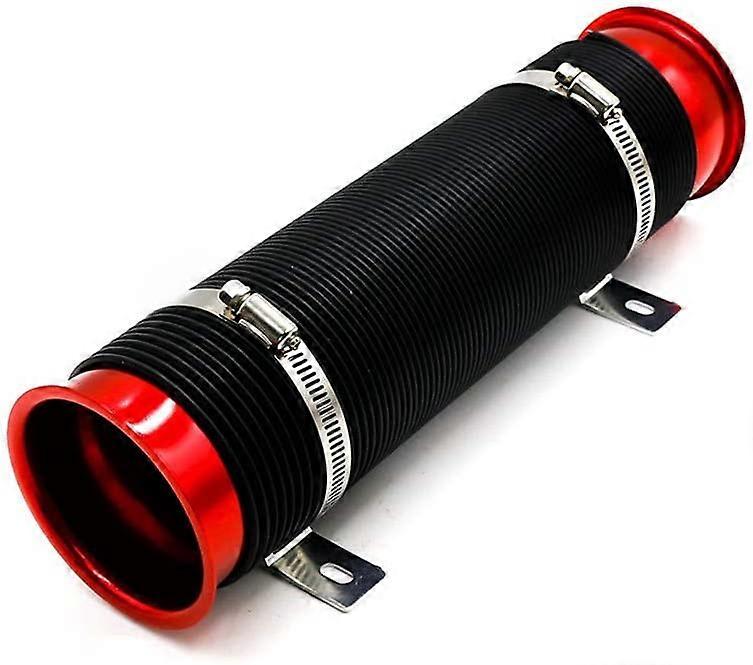 3 Inch 76mm Flexible Air Intake Hose Cold Air Intake Telescopic Adjustable Intake Hose,Red