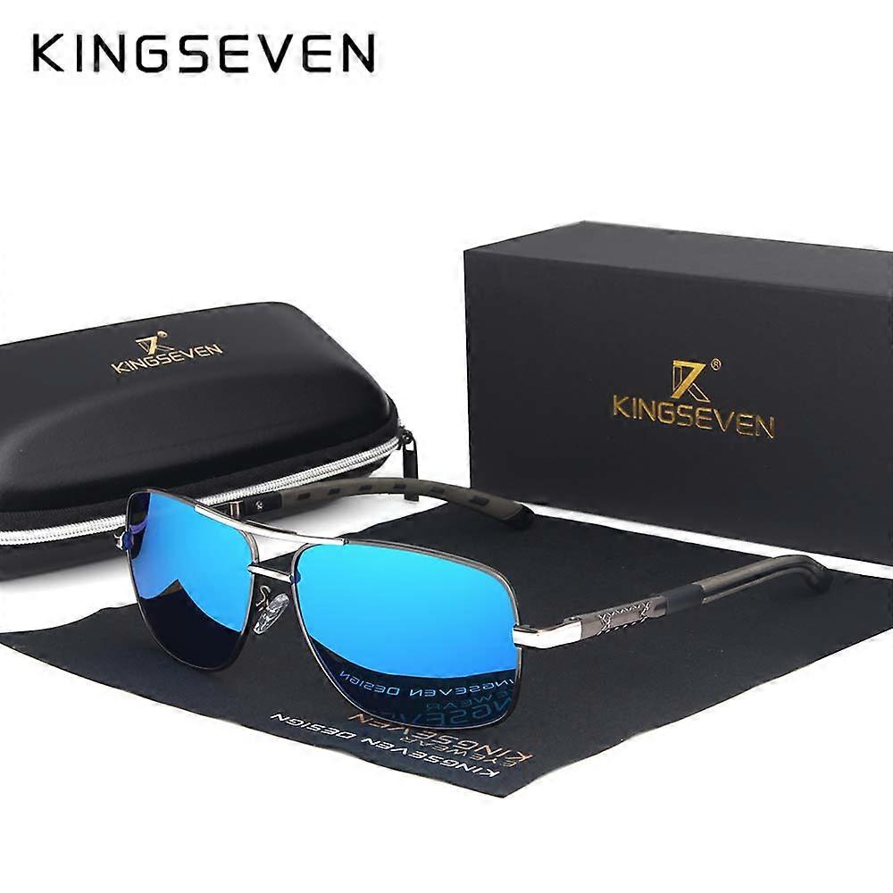 KINGSEVEN 2019 Brand Men Aluminum Sunglasses HD Polarized UV400 Mirror Male Sun Glasses Women For Men Oculos de sol N724