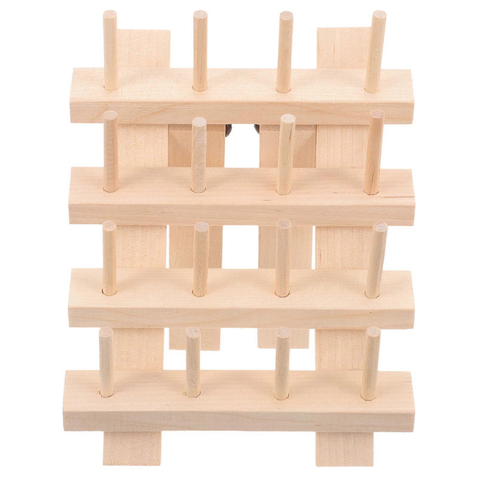 Spool Wooden Holder Embroidery Thread Organizing Rack Sewing Thread Organizer