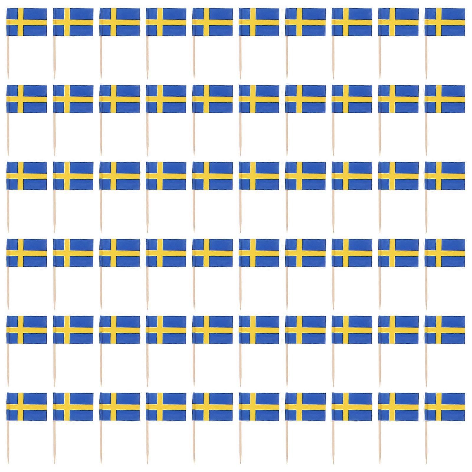 100Pcs Flag Toothpicks Flags Cupcake Toppers Cake Topper Decorations Party Supplies