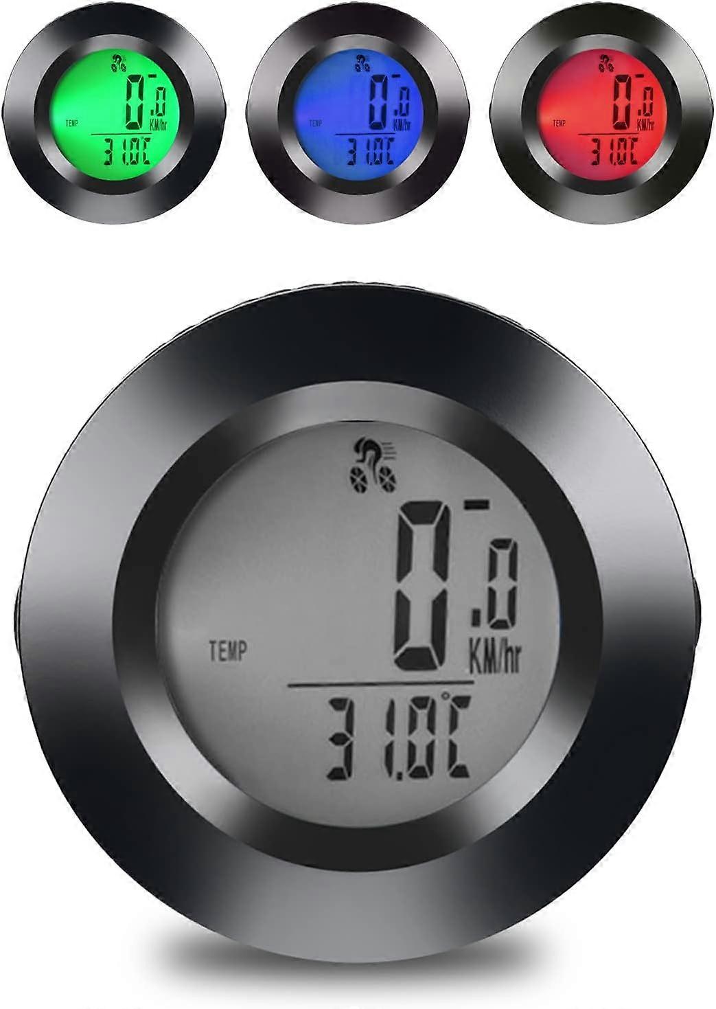 Bike Speedometer, Speedometer With 18 Functions 3 Colors LCD Backlight Display Waterproof Resistance, Bike Computer Wireless, Multifunctional Speed Tr